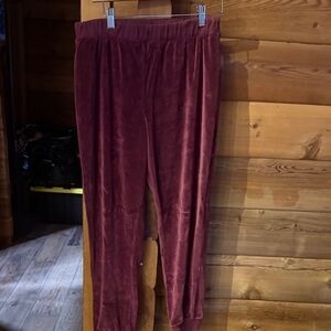 Outerknown Maroon Velvet Jogger Pants *string missing